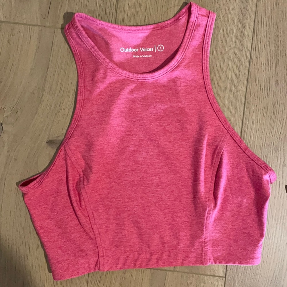 Outdoor Voices Athena Crop Top - Small - Pink